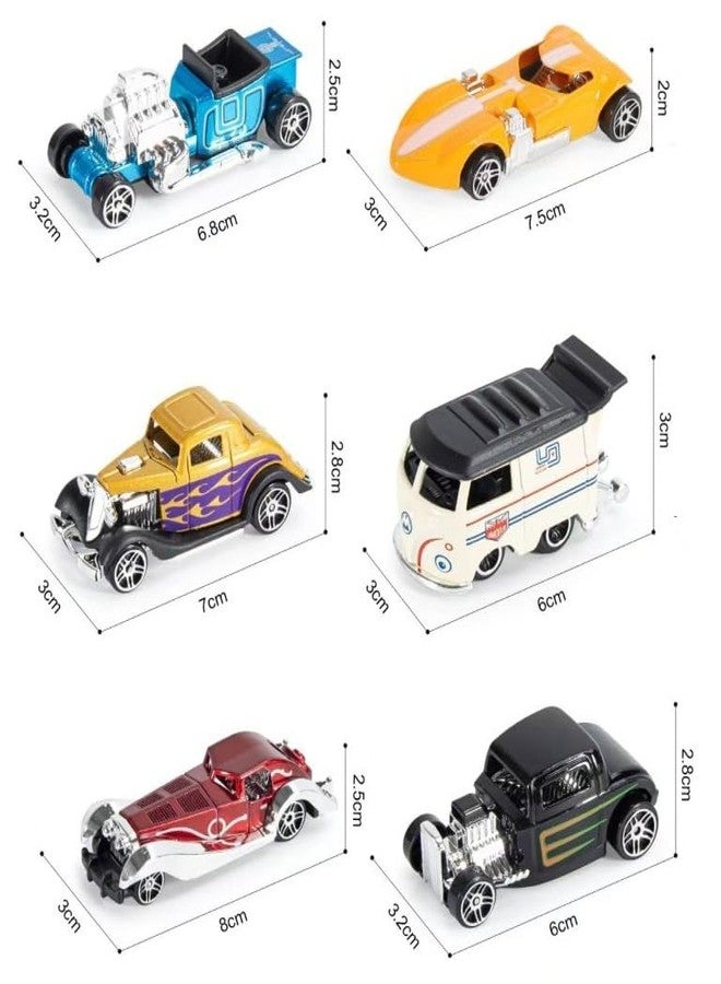 Galaxy Hi-Tech Model Alloy Vehicle Model Vintage Metal Cars 6 Pcs Vehicles, Car Play Set for Toddlers,Boys Die-Cast Car Set, Birthday Decorations Gift Movie Vehicle Racing for Kids, Multicolor - Image 5